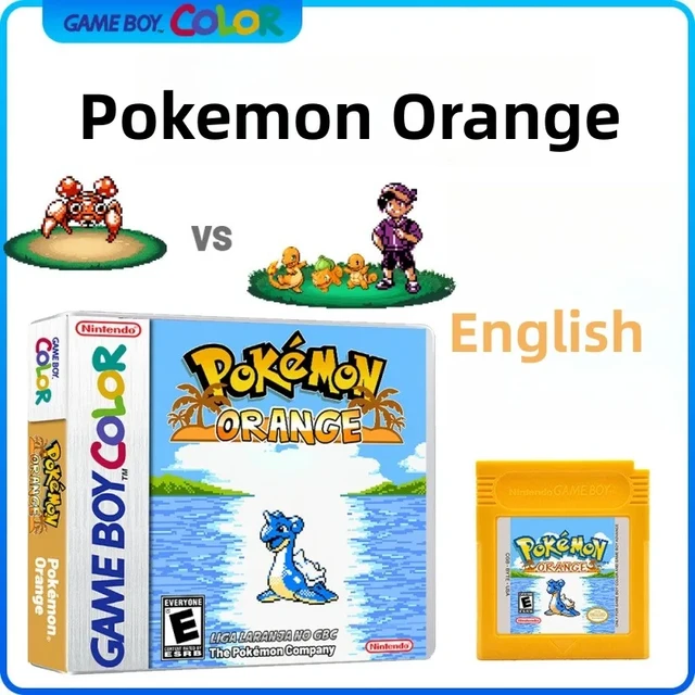 Pokemon Orange GBC/GBA Game Card Boxed US Version English Pokemon Game Card  - AliExpress
